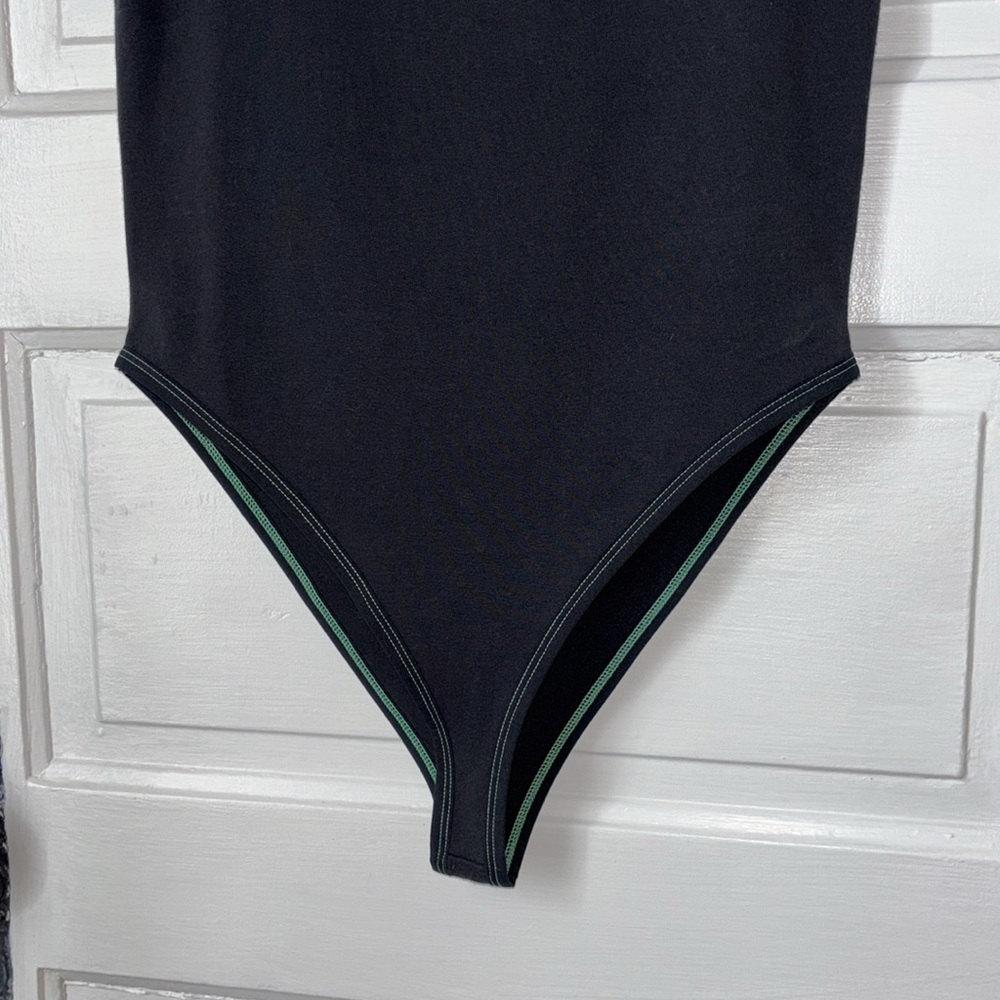 Nike Black Bodysuit with Teal Logo - Picture 4 of 11